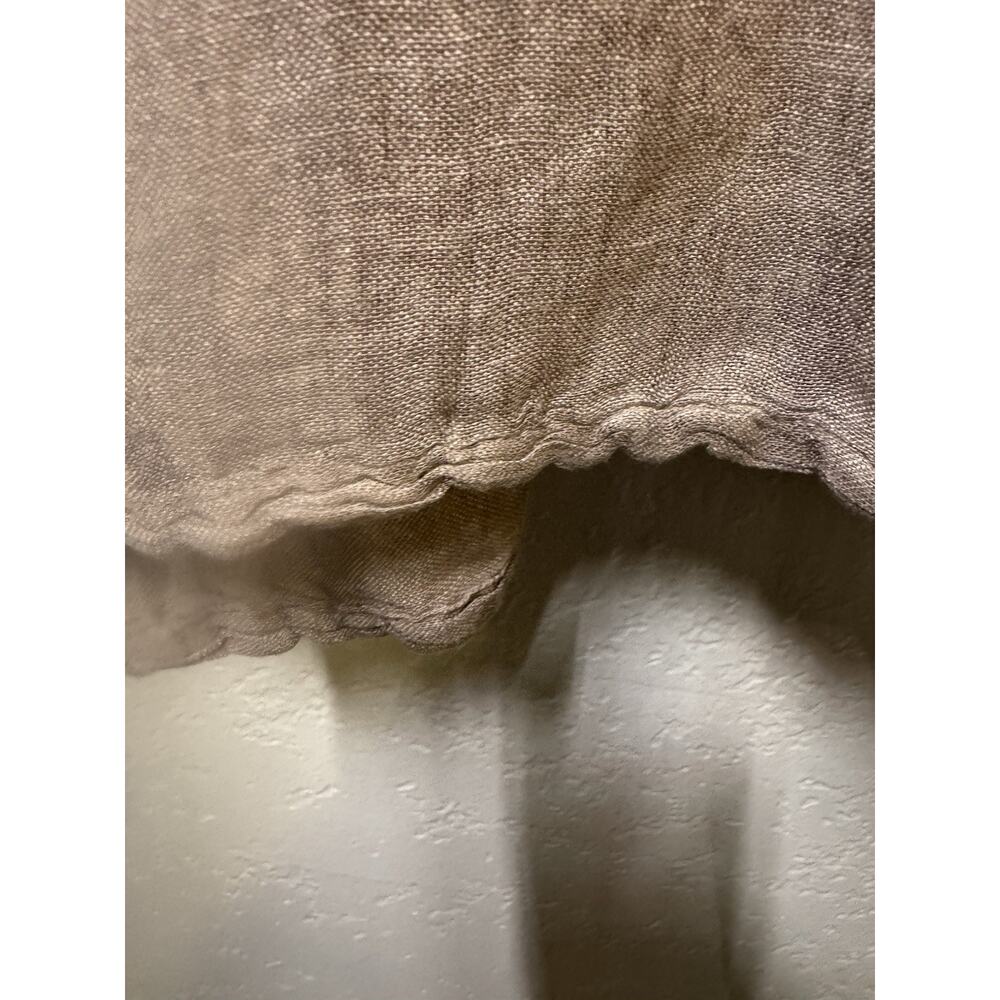 Dolma Linen Duster Womens M Oversized Taupe Lagenlook Long Jacket Boho India - Picture 5 of 14
